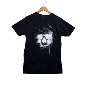 Mister Tee Waterpaint Skull Drip Horror Bad Ass Black T Shirt Men's sz M